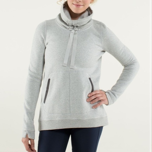 Lululemon Avenue Pullover Sweatshirt Heathered Light Grey / Soot Light - Picture 1 of 12